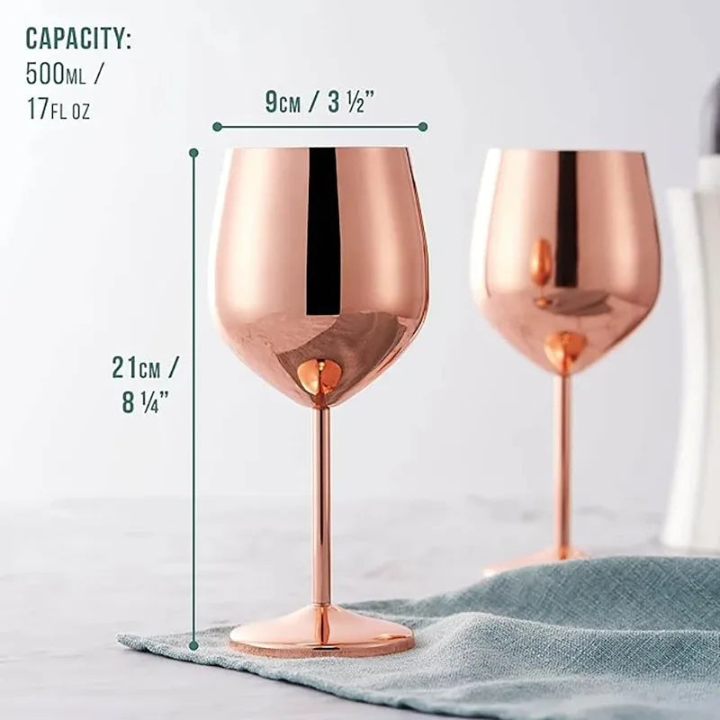 Verre à Vin Mariage en Inox 500 ml