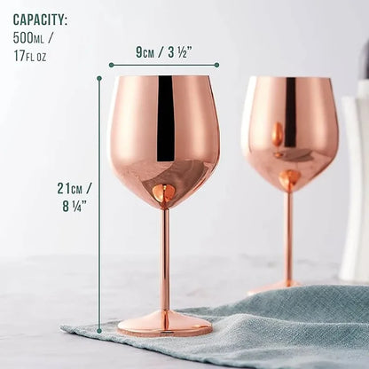 Verre à Vin Mariage en Inox 500 ml