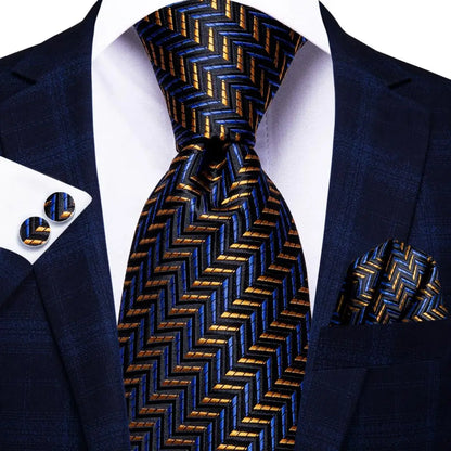 Coffret Cravate Mariage Homme avec Pochette et Manchettes