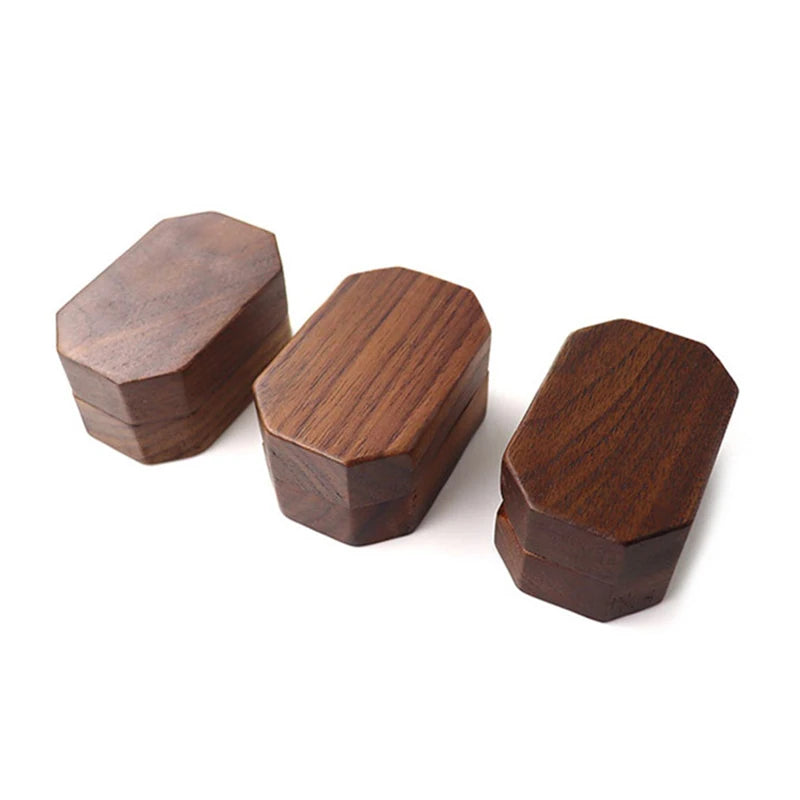 Boîte alliance noyer polygonale vintage — vue 5