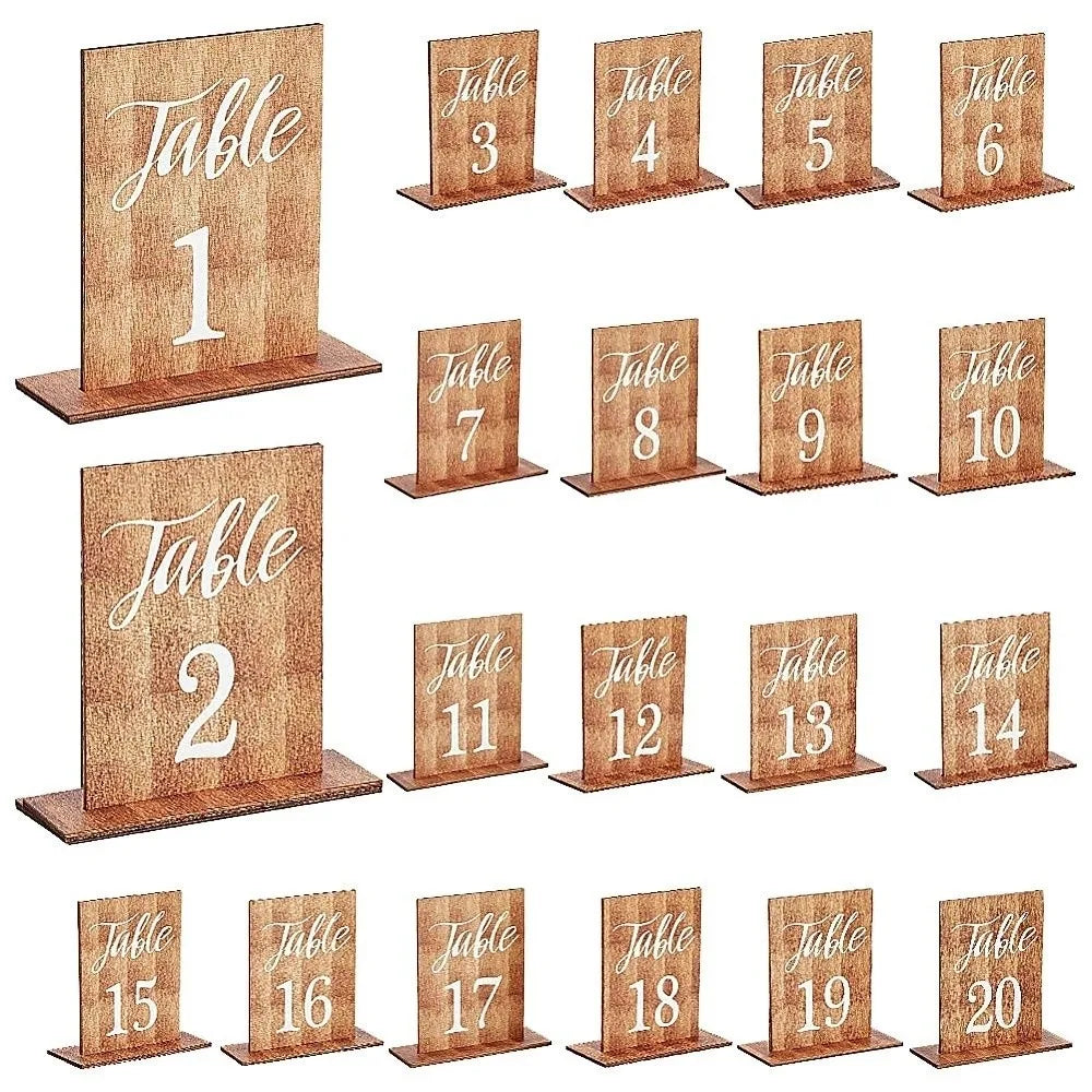 Numéros de Table Mariage Vintage