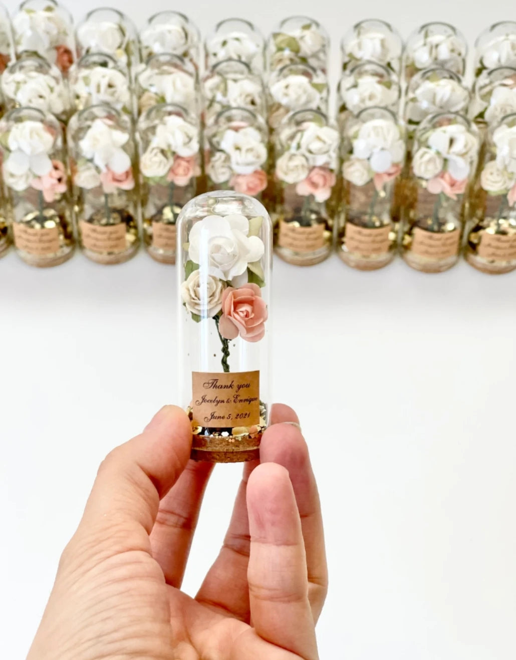Mini cloche verre cadeau invité mariage — vue 4