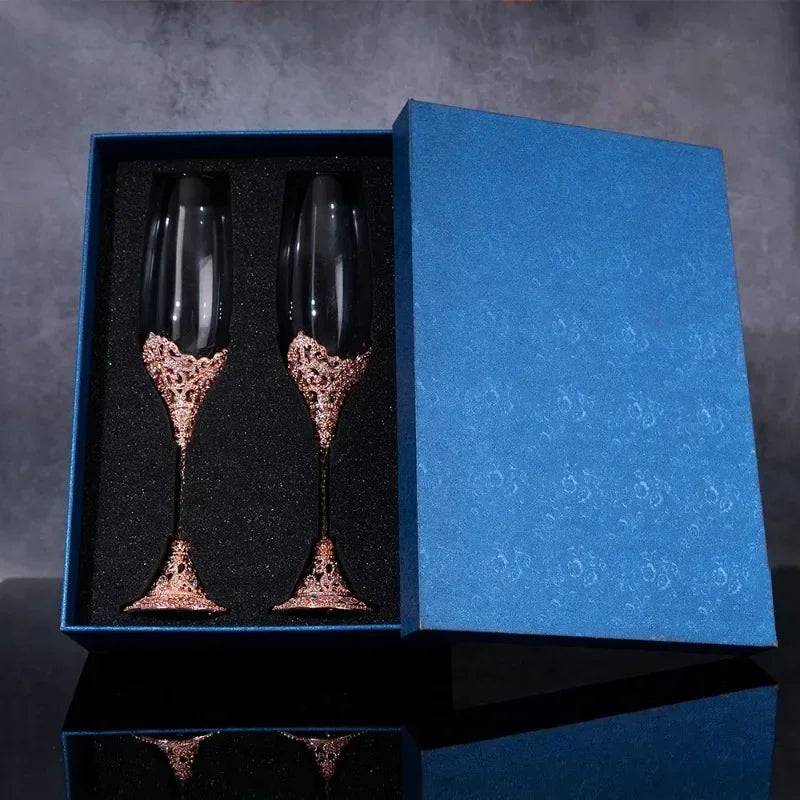 Flûte Champagne Mariage Cristal Strass — vue 4