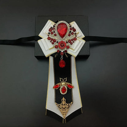 Nœud papillon mariage jabot bijou strass — vue 25