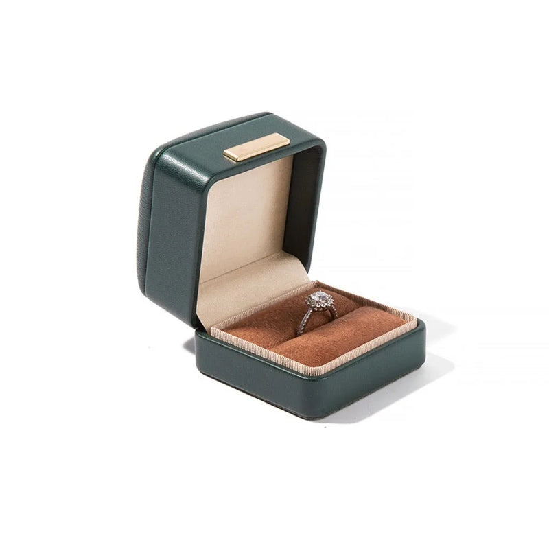 Boîte bague simili cuir boucle dorée — vue 13