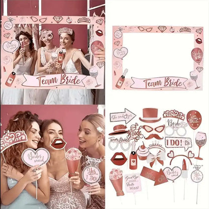 Kit photobooth EVJF cadre et accessoires