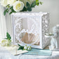 Urne mariage blanche ajourée à enveloppes