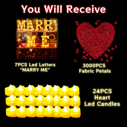 Kit lettres lumineuses Marry Me