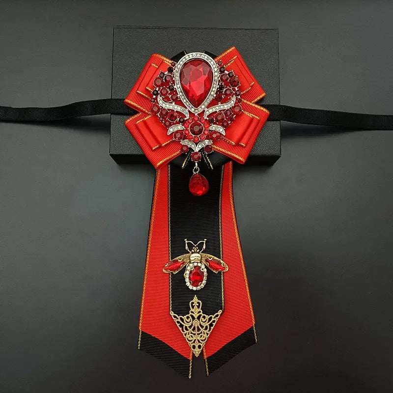 Nœud papillon mariage jabot bijou strass — vue 8