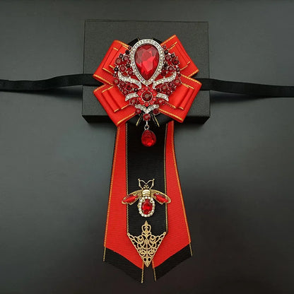Nœud papillon mariage jabot bijou strass — vue 8