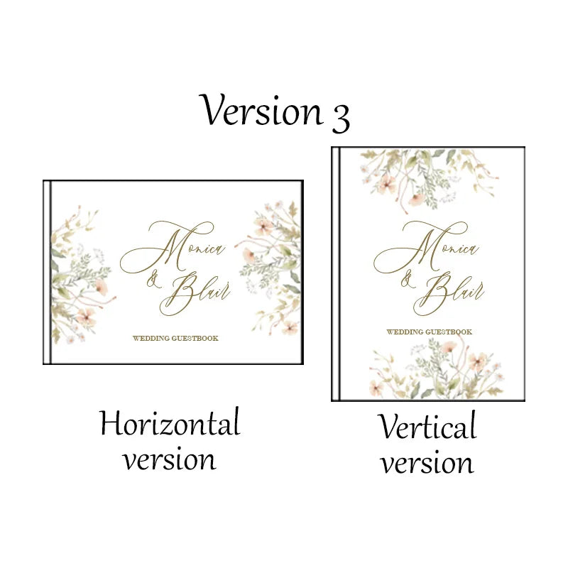 Livre d'Or Mariage Personnalisé Fleurs Aquarelle — vue 8