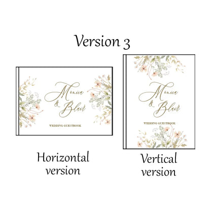 Livre d'Or Mariage Personnalisé Fleurs Aquarelle — vue 8