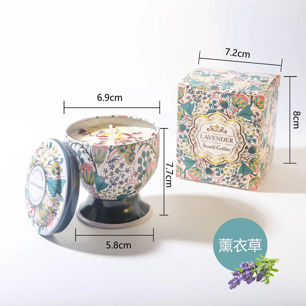Bougie mariage parfumée en coupe décorée — vue 12