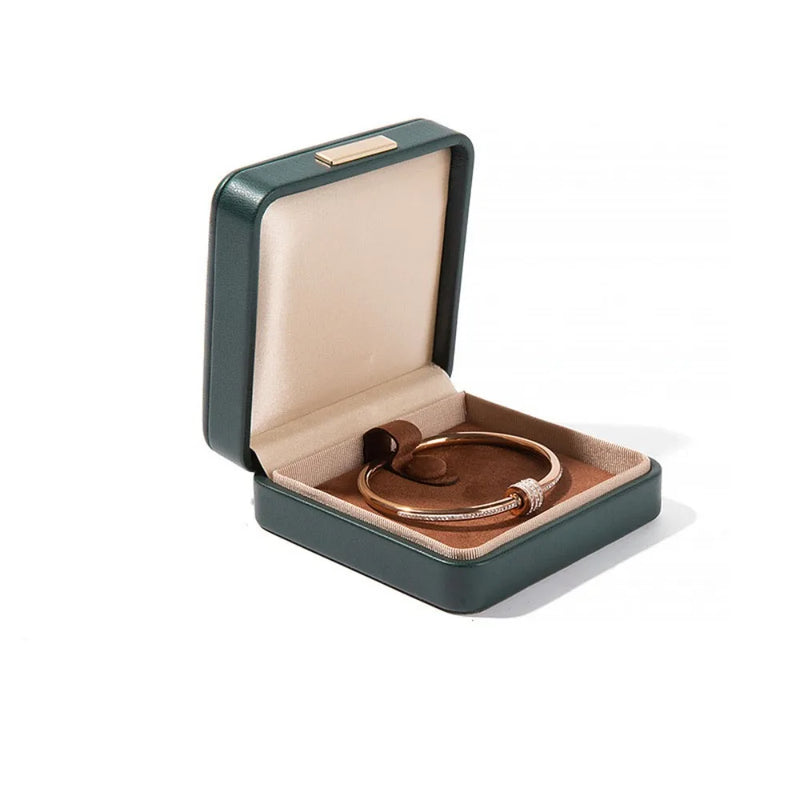 Boîte bague simili cuir boucle dorée — vue 11