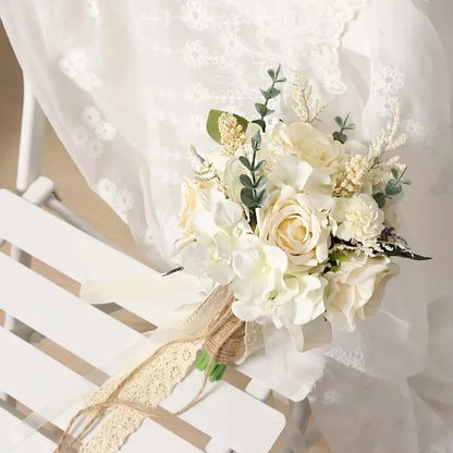 Bouquet de mariée champêtre ivoire — vue 6