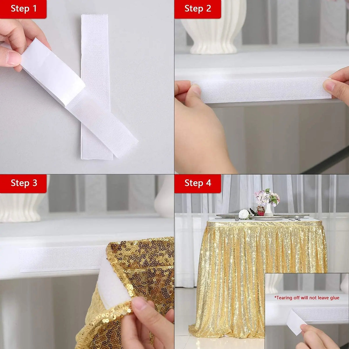 Jupe de Table à Sequins Mariage — vue 4