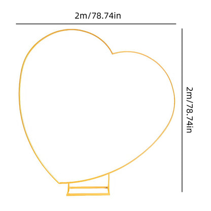 Arche mariage cœur métal doré