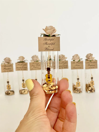 Cadeau invité mariage rose sous cloche — vue 16