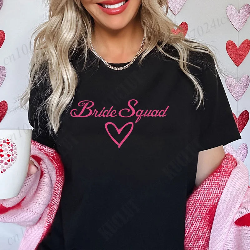 T-shirt EVJF Bride Squad à cœur