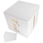 Urne mariage blanche dorée pour enveloppes