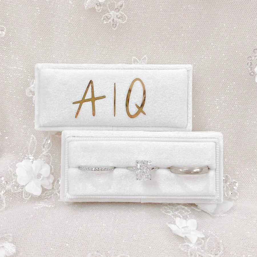 Boîte Alliance Mariage Personnalisée Velours