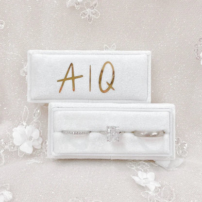 Boîte Alliance Mariage Personnalisée Velours