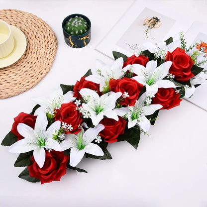 Rangée Roses et Lys Arche Mariage — vue 18