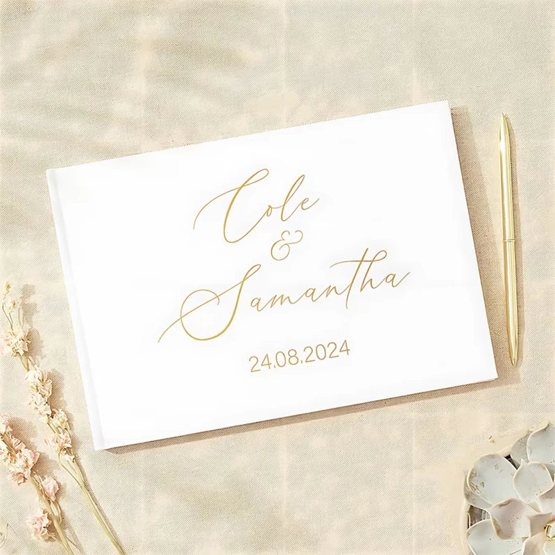 Livre d'or mariage luxe blanc album photo
