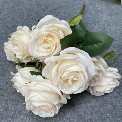 Bouquet de Roses Artificielles Mariage 9 Têtes