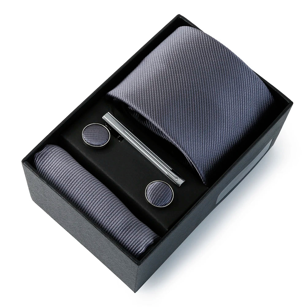 Coffret Cravate Mariage Unie avec Pince — vue 13