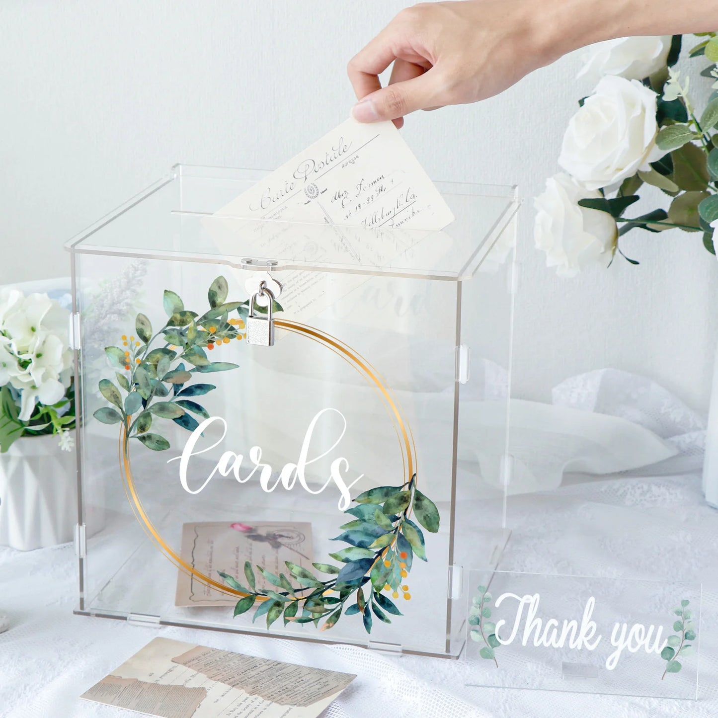 Urne Mariage Acrylique Transparente à Serrure