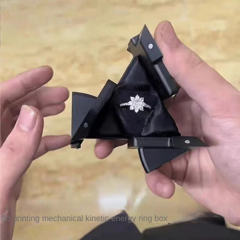 Boîte alliance cube rotative noire — vue 3