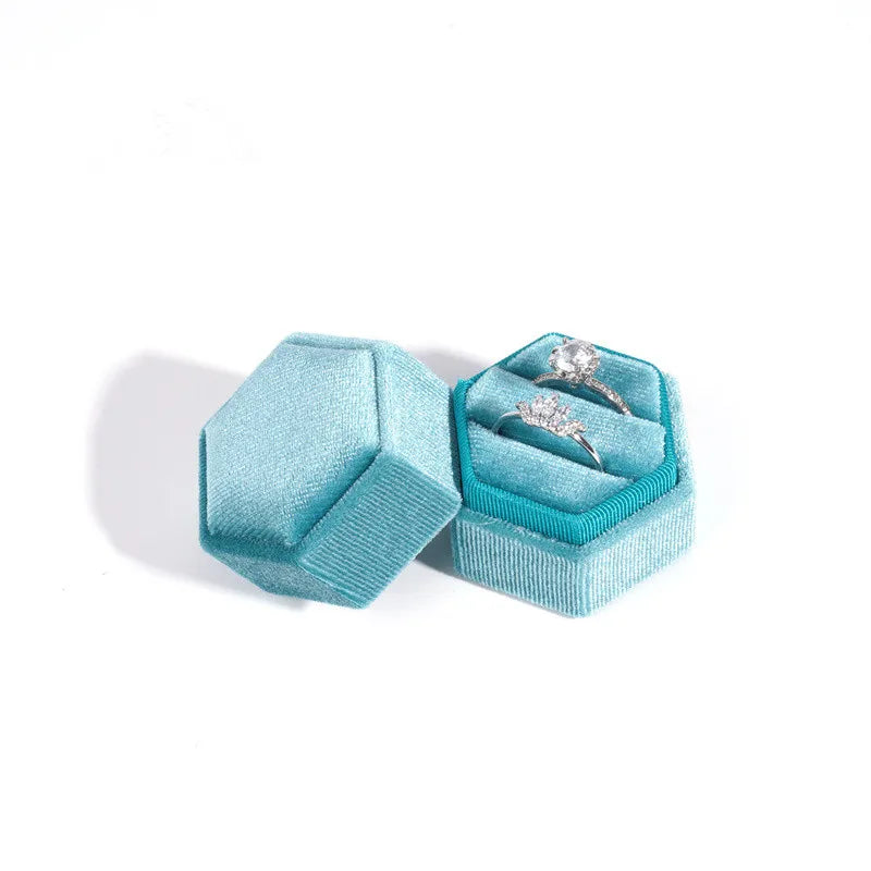 Écrin alliance hexagonal en velours — vue 5