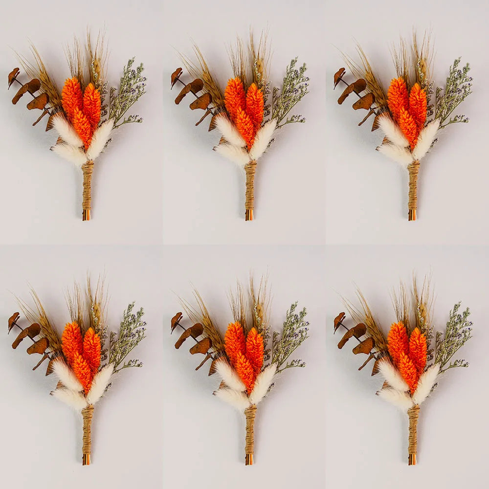Lot de 6 boutonnières fleurs séchées — vue 12