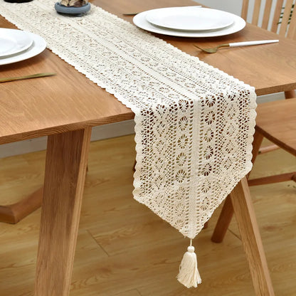 Chemin de Table Crochet Franges