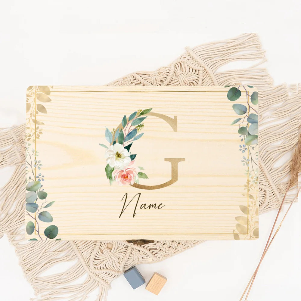 Boîte souvenir mariage initiale personnalisée