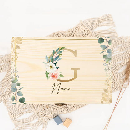 Boîte souvenir mariage initiale personnalisée