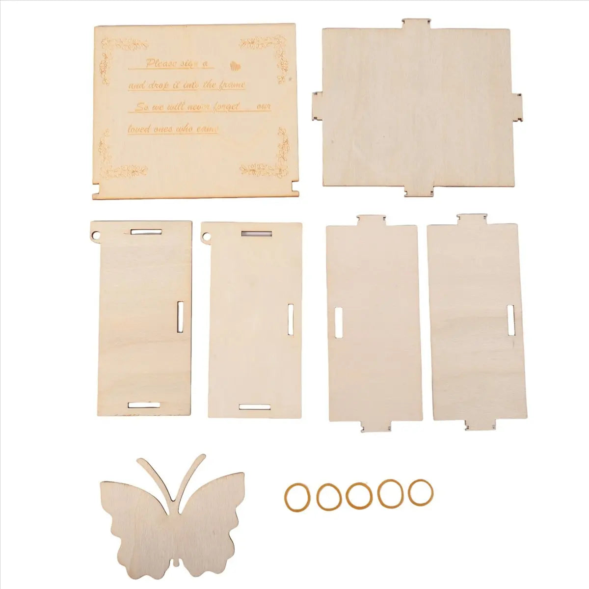 Livre d'or mariage original cadre papillons bois