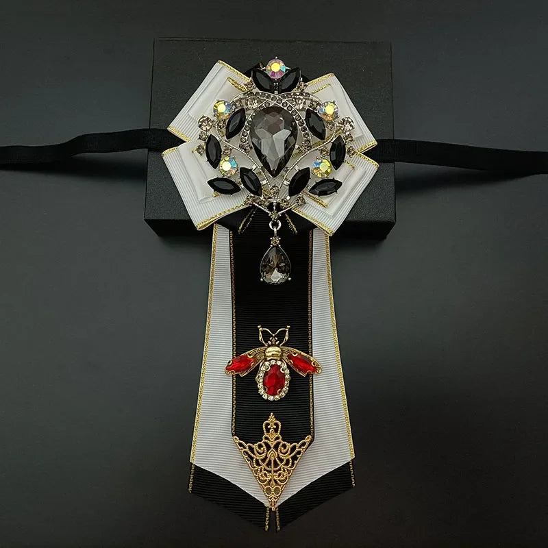 Nœud papillon mariage jabot bijou strass — vue 6