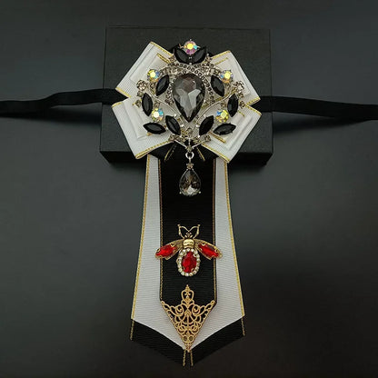 Nœud papillon mariage jabot bijou strass — vue 6
