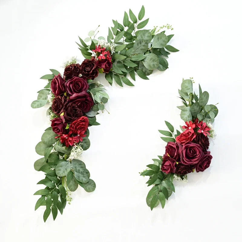 Décor Floral Panneau Mariage Roses Artificielles