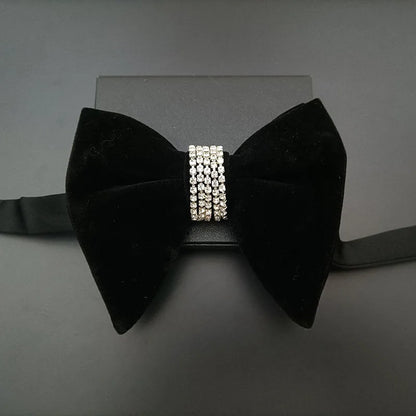 Nœud Papillon Mariage Velours Strass — vue 9