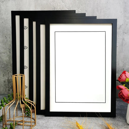 Cadre photo mariage bois A4 lot de 5