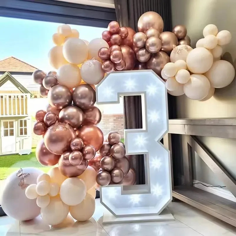 Arche Ballon Mariage Rose Doré