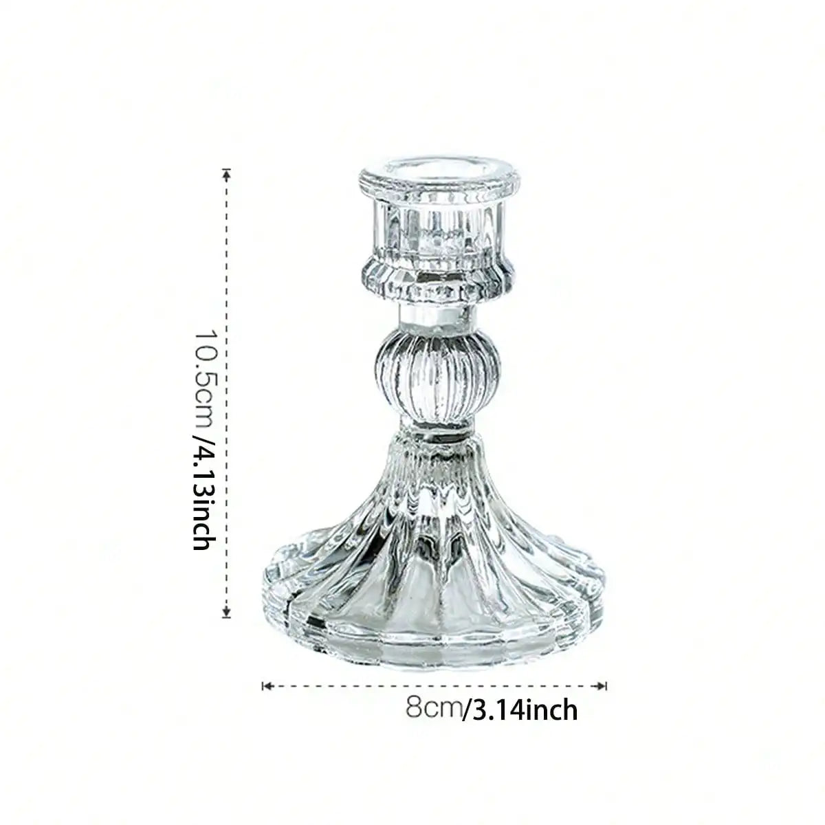 Lot de 3 Photophores Verre Rétro — vue 8