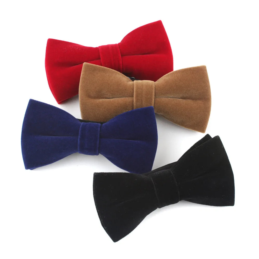 Nœud Papillon Mariage Velours Uni — vue 2