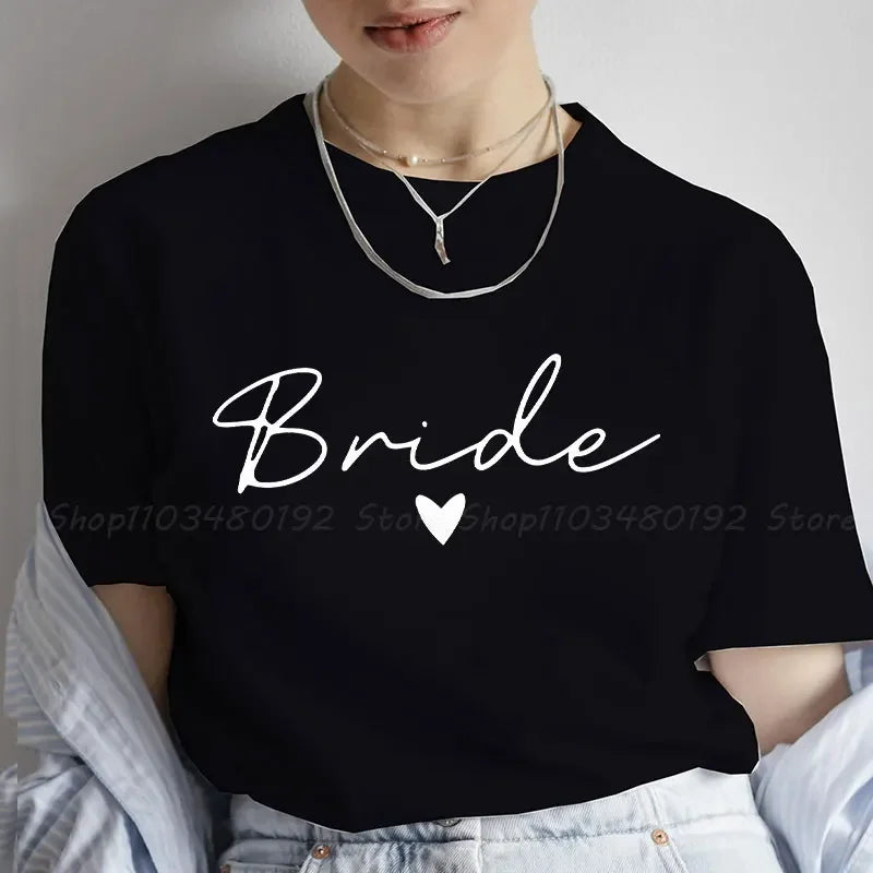 T-shirt Team Bride Cœur Minimaliste
