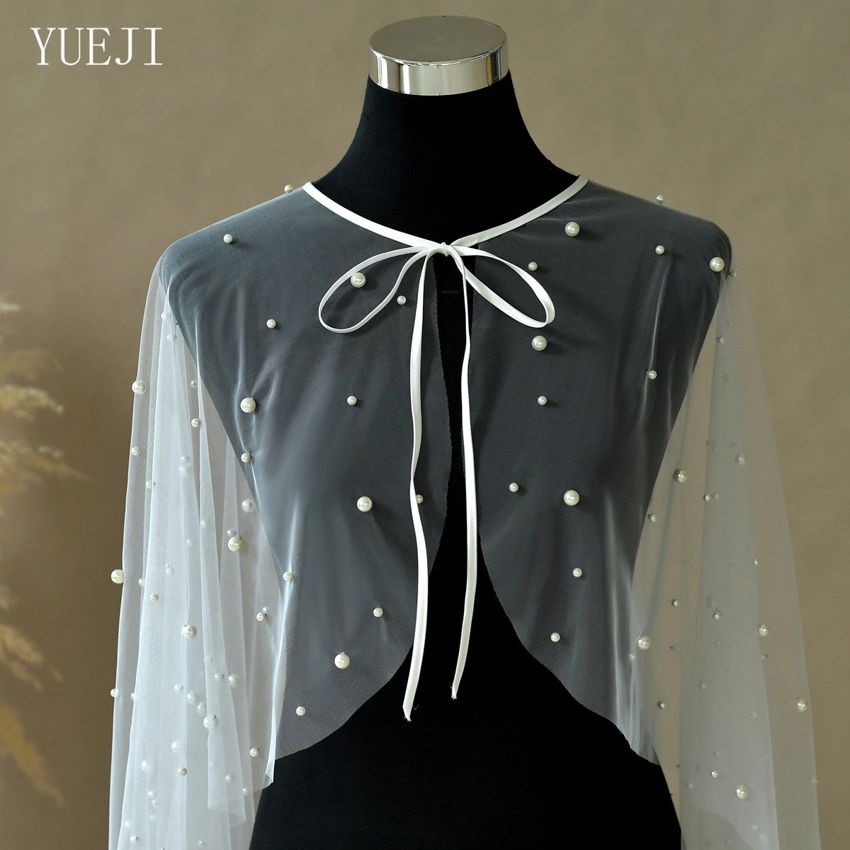 Étole de mariée en tulle perlé — vue 5