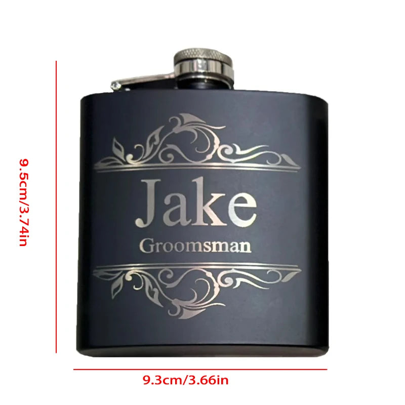Flasque personnalisée arabesques cadeau témoin — vue 3
