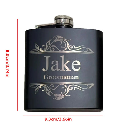 Flasque personnalisée arabesques cadeau témoin — vue 3